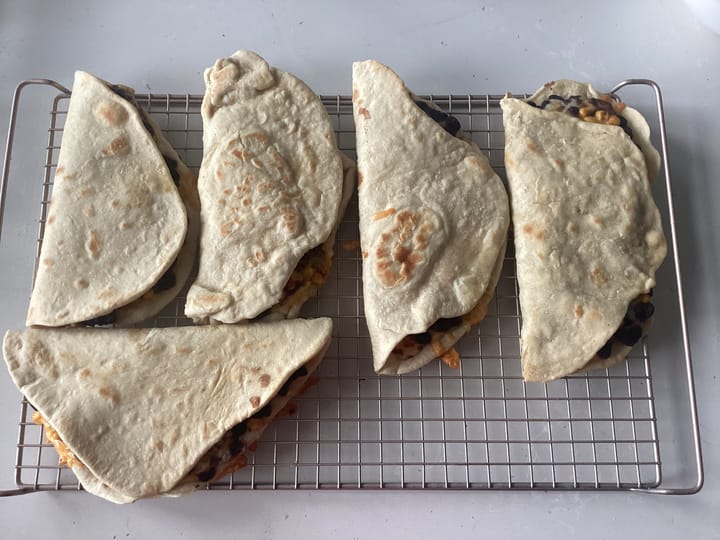 Quick Bulk Oven Quesadillas